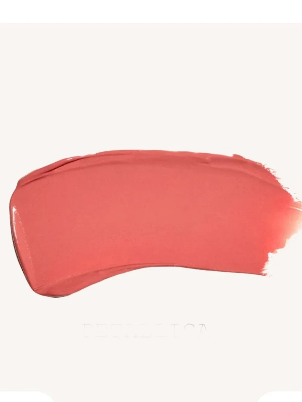 Petallicia Bright Coral Pink Lipstick with Gold Bow Accent